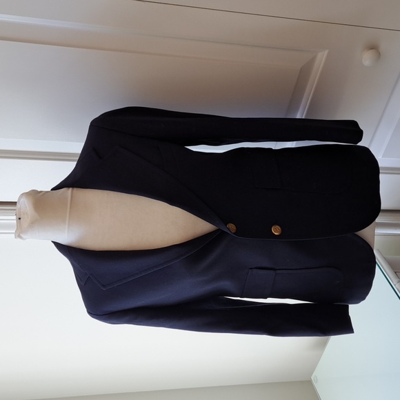 Nordstrom Boys Classic Navy Wool Blend Blazer/Sports Coat Formal/Uniform S-12 - Picture 1 of 10